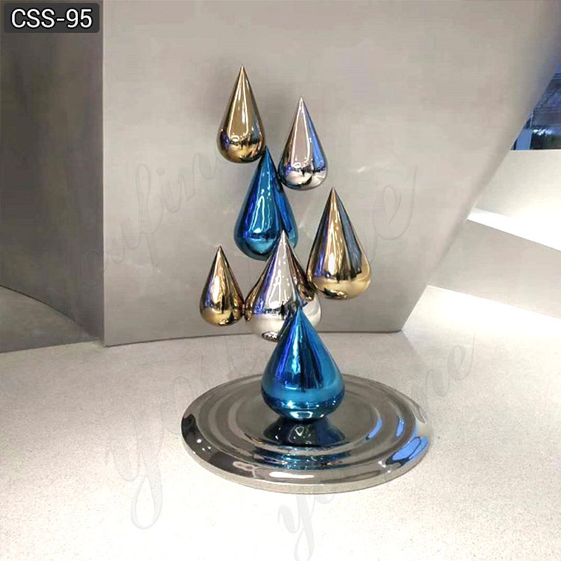 water droplets stainless steel sculpture for sale
