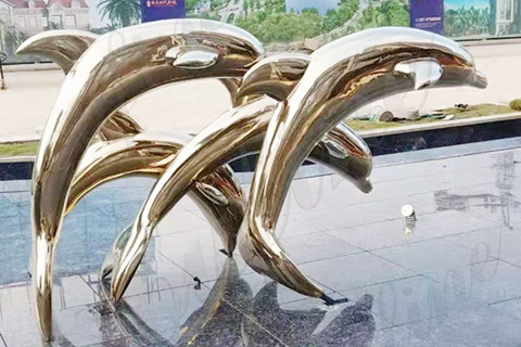 dolphin sculptures
