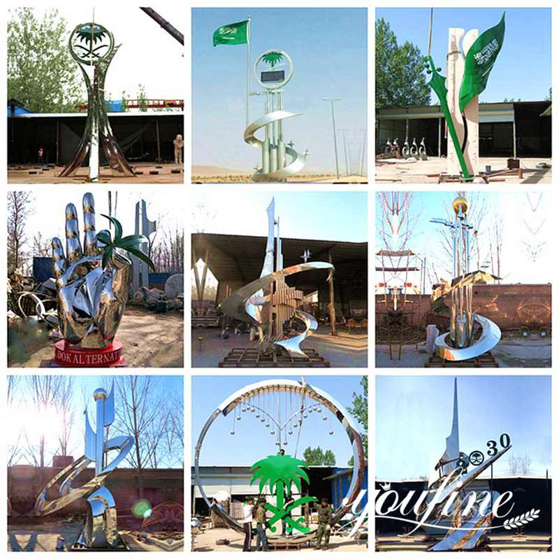 mirror stainless steel sculpture