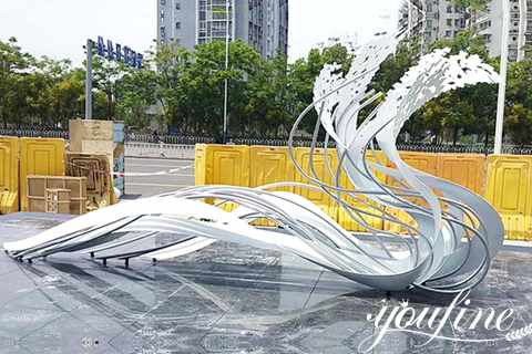 outdoor abstract metal sculpture