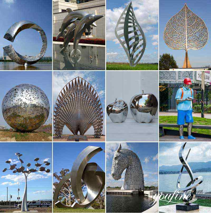 outdoor metal sculptures animals