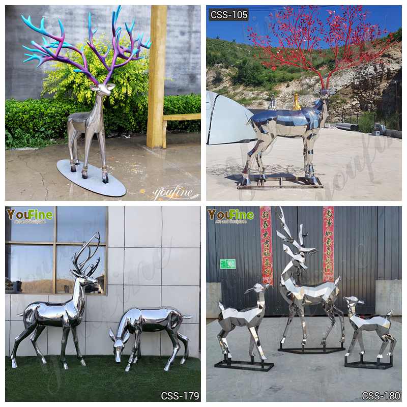 life size metal deer statues