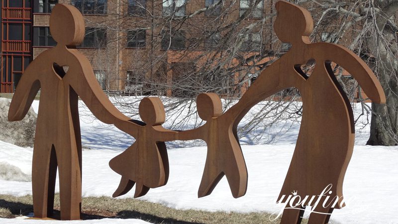 Corten Steel Sculpture Details: