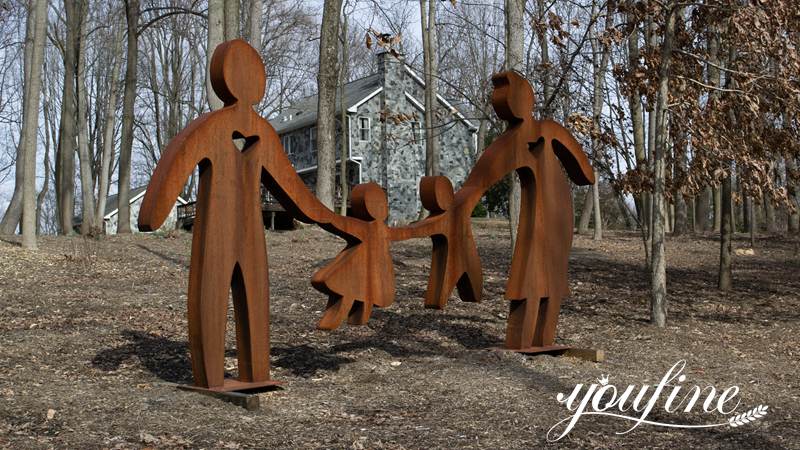 Corten Steel Sculpture Details: