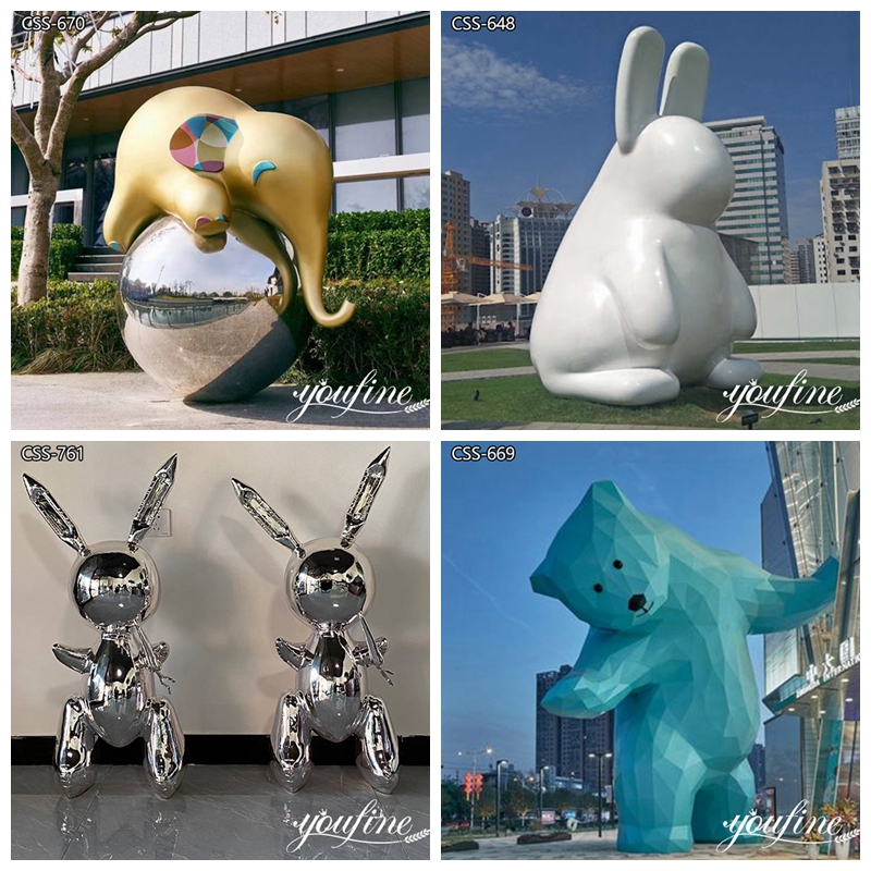 Metal bear sculpture for sale-YouFine Sculpture