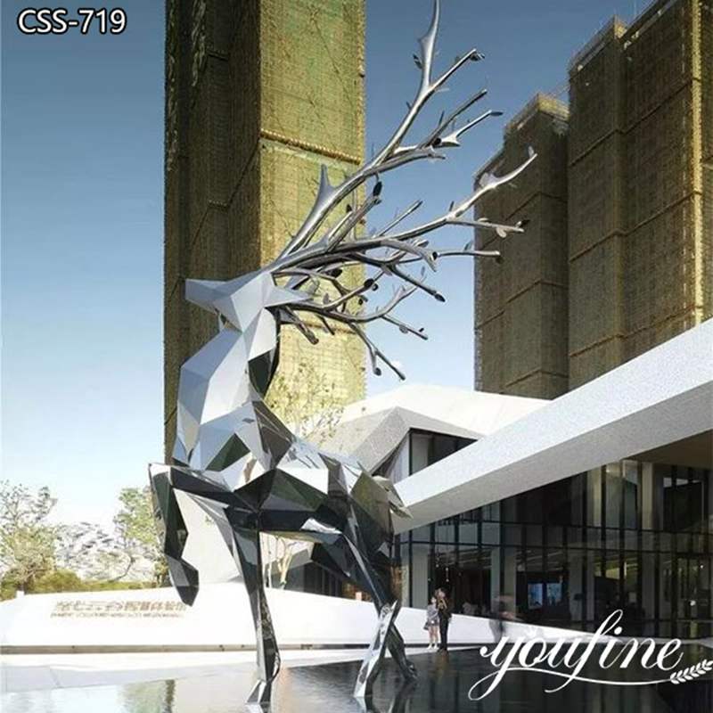 Metal deer sculpture for garden-YouFine Sculpture