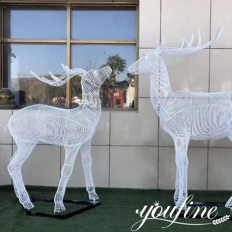 Modern metal deer statue for sale-YouFine Sculpture