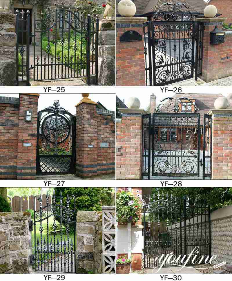Modern wrought iron gate for garden-YouFine Sculpture
