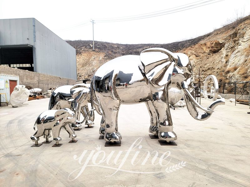 large metal elephants-YouFine Sculpture