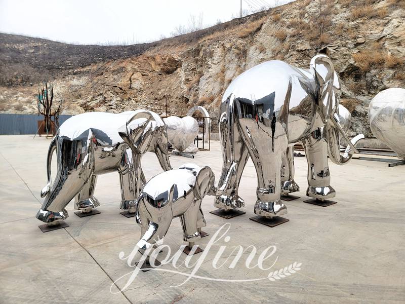 metal elephant sculpture-YouFine Sculpture