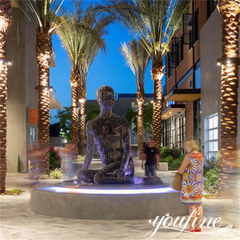 modern metal female art decor-YouFine Sculpture