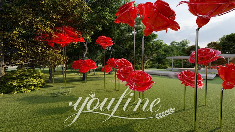roseville rose sculpture-YouFine Sculpture