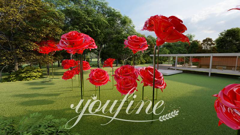 roseville rose sculptures-YouFine Sculpture