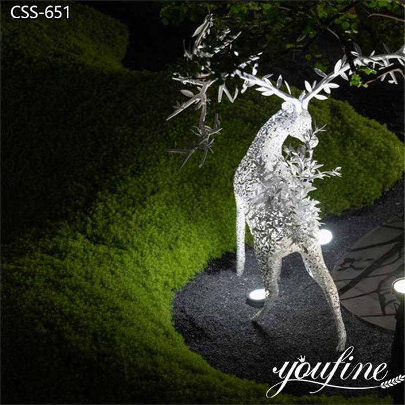 metal deer sculpture for sale-YouFine Sculpture