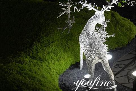 metal deer garden ornaments-YouFine Sculpture