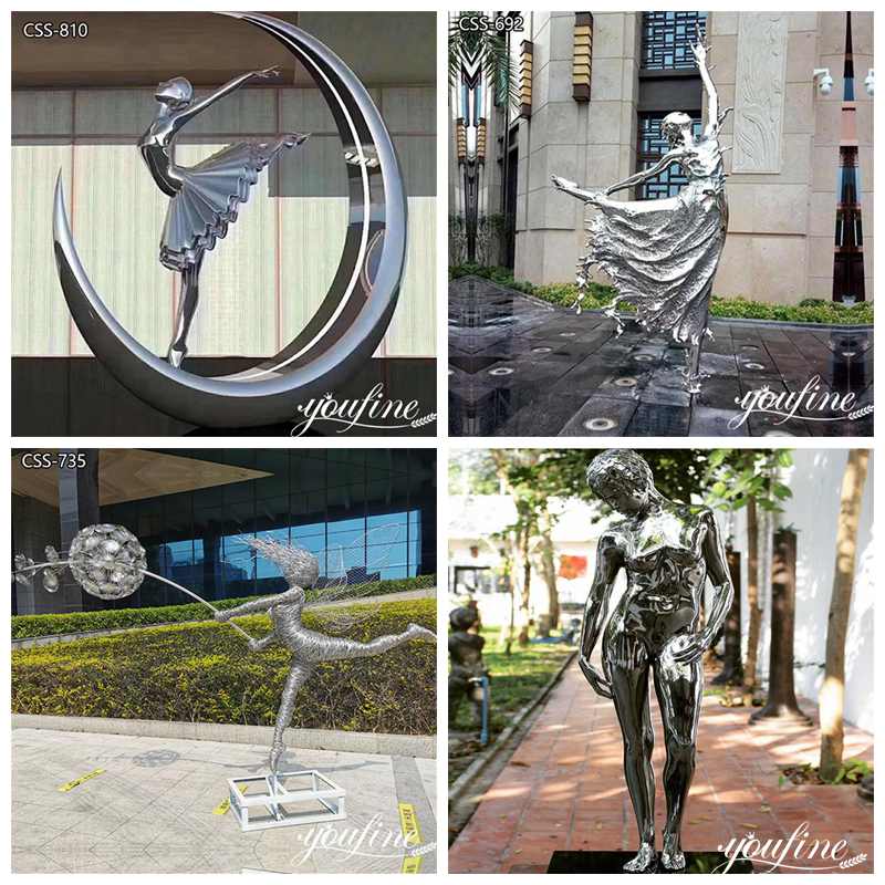 metal lady sculpture for outdoor decoration-YouFine Sculpture