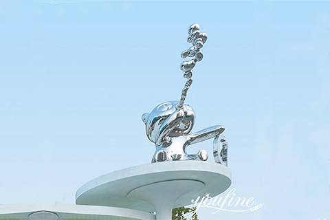 Stainless steel bear sculpture-YouFine Sculpture