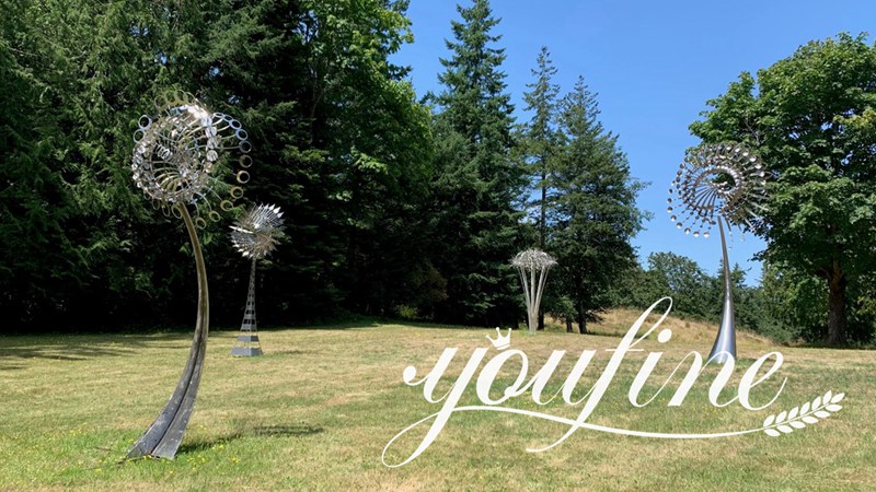 1,2metal kinetic wind sculpture-YouFine Sculpture