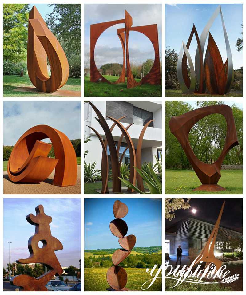 Abstract corten steel sculpture for sale-YouFine Sculpture