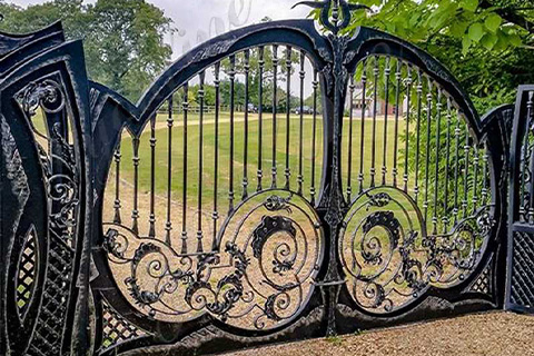 IOK-185iron-double-swing-garden-gates-for-sale
