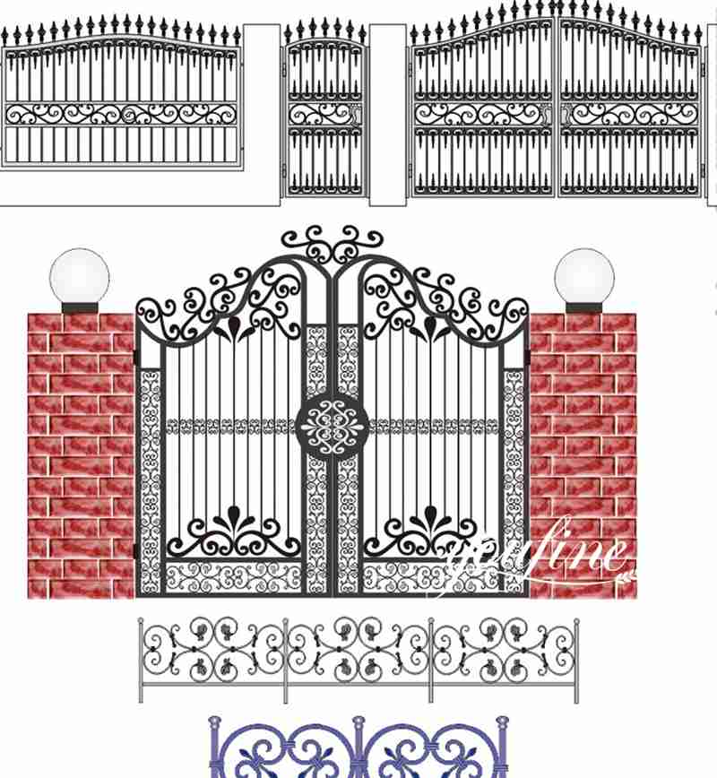 Iron gate for home-YouFine Sculpture