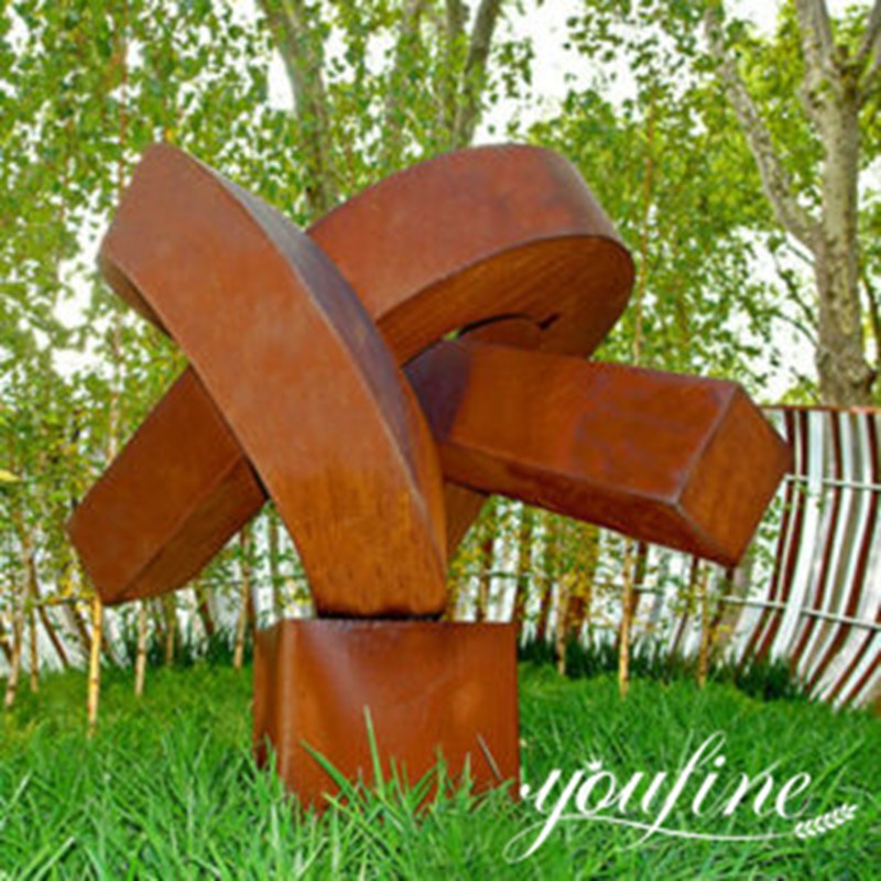 Large corten steel sculpture for garden-YouFine Sculpture
