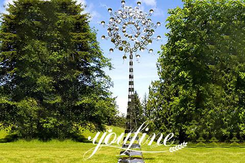 Stainless steel kinetic wind statue-YouFine Sculpture