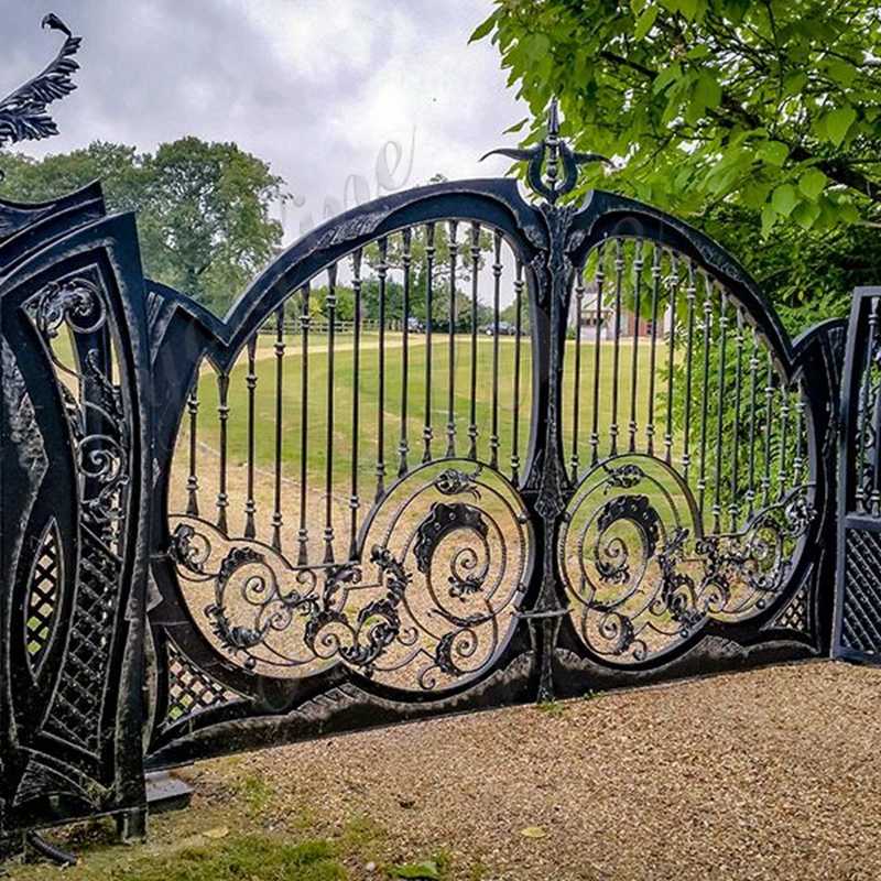 Wrought iron-double-swing-garden-gates-for-YouFine Sculpture