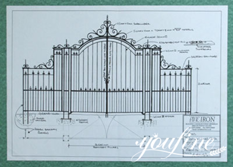 contemporary wrought iron gate designs-YouFine Sculpture