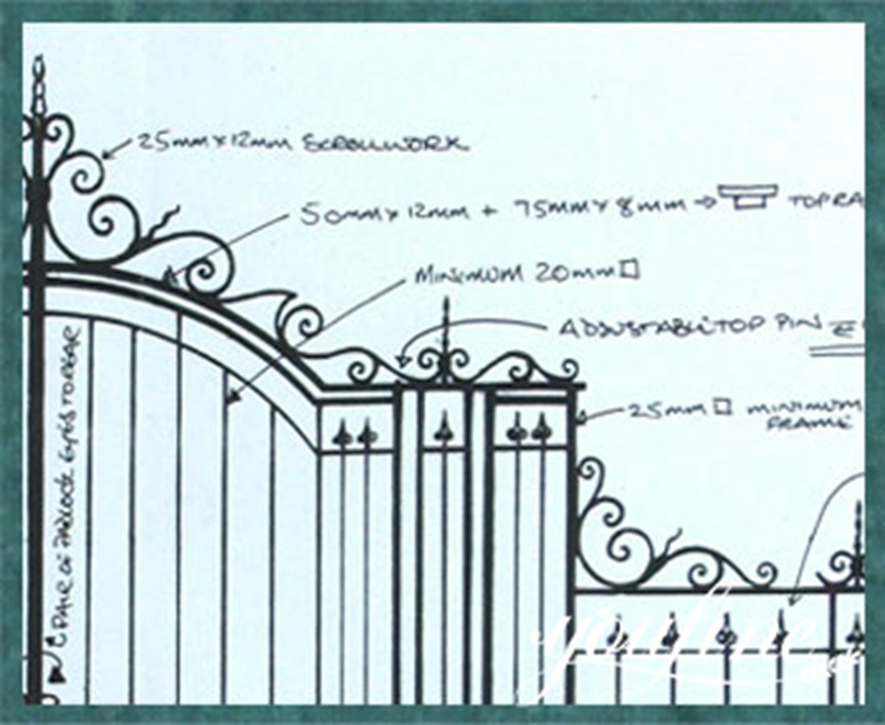 contemporary wrought iron gate designs-YouFine Sculpture1