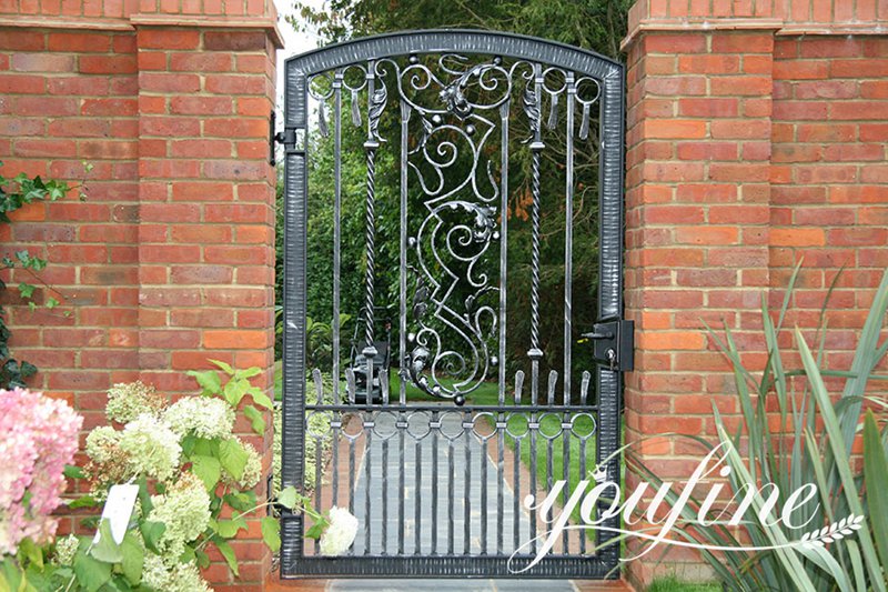 decorative wrought iron gate for garden-YouFine Sculpture