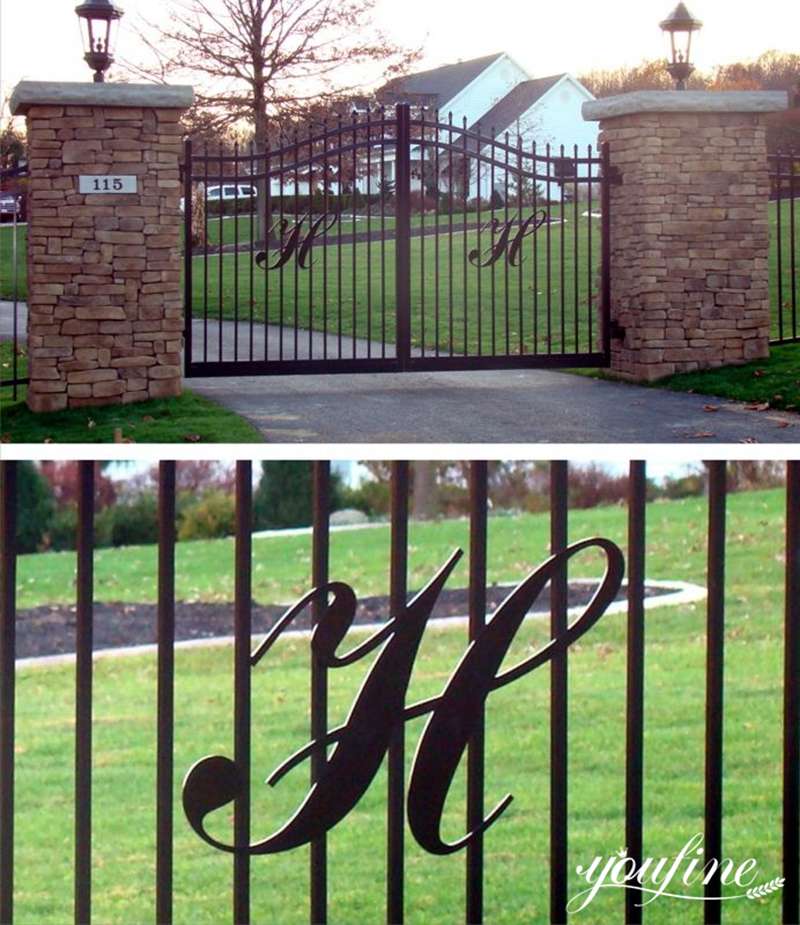 decorative wrought iron gates-YouFine Sculpture