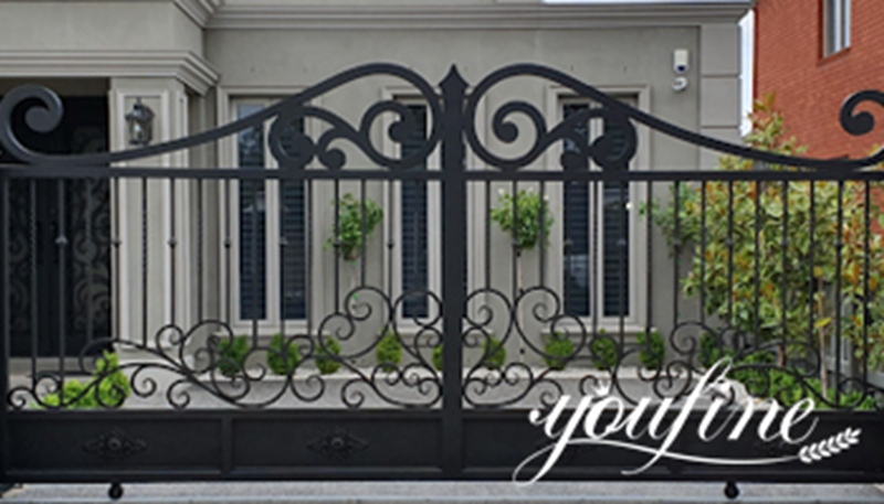 home entrance wrought iron gate-YouFine Sculpture