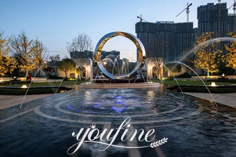 large modern outdoor fountain-YouFine Sculpture