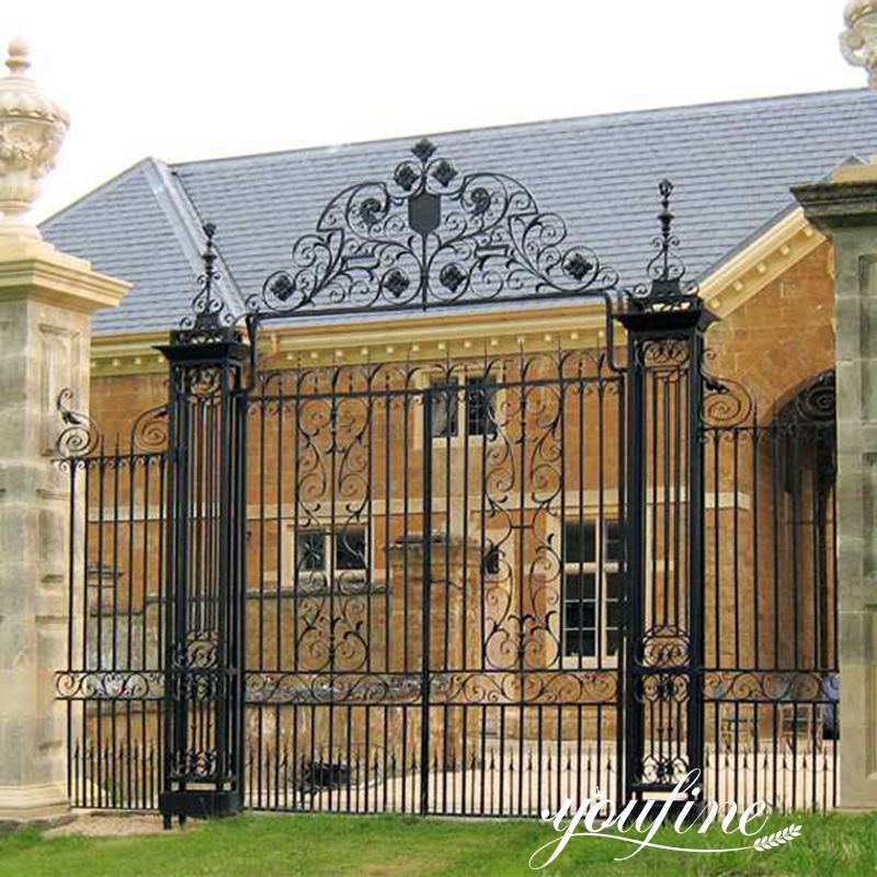 custom wrought iron gates for driveway-YouFine Sculpture