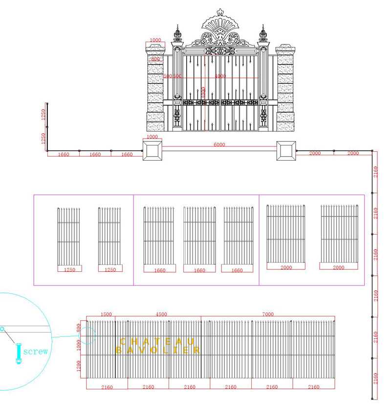 decorative custom wrought iron gate for sale-YouFine Sculpture