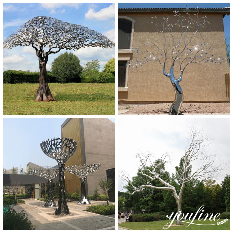 decorative stainless steel tree sculpture-YouFine Sculpture