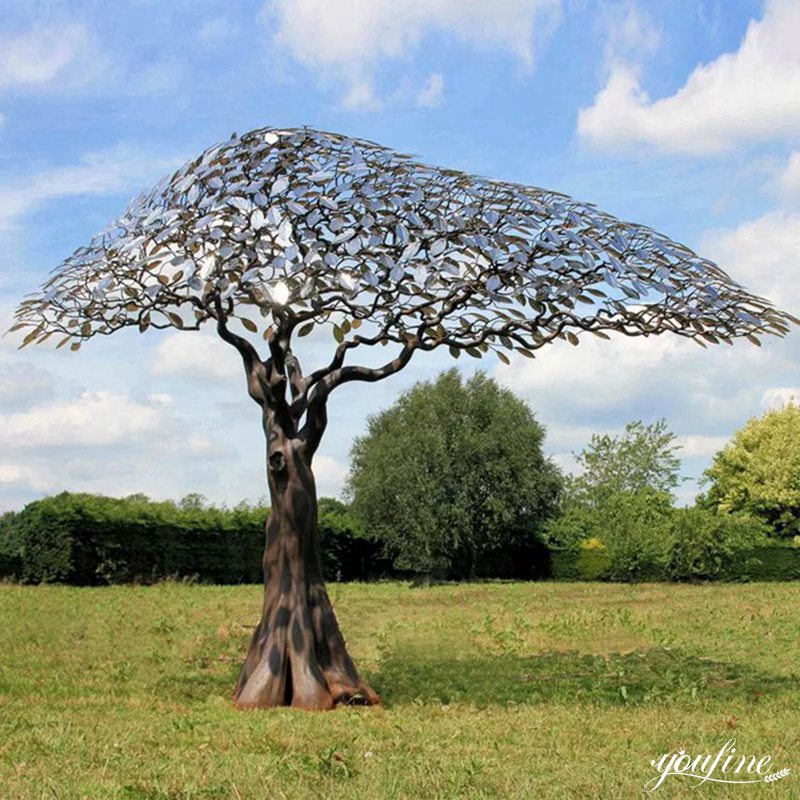 large metal tree sculpture for outdoor park-YouFine Sculpture