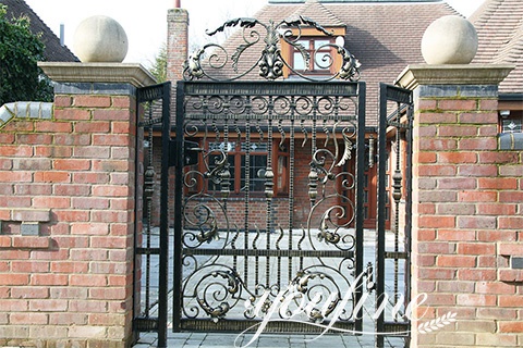 metal wrought iron side gate-YouFine Sculpture