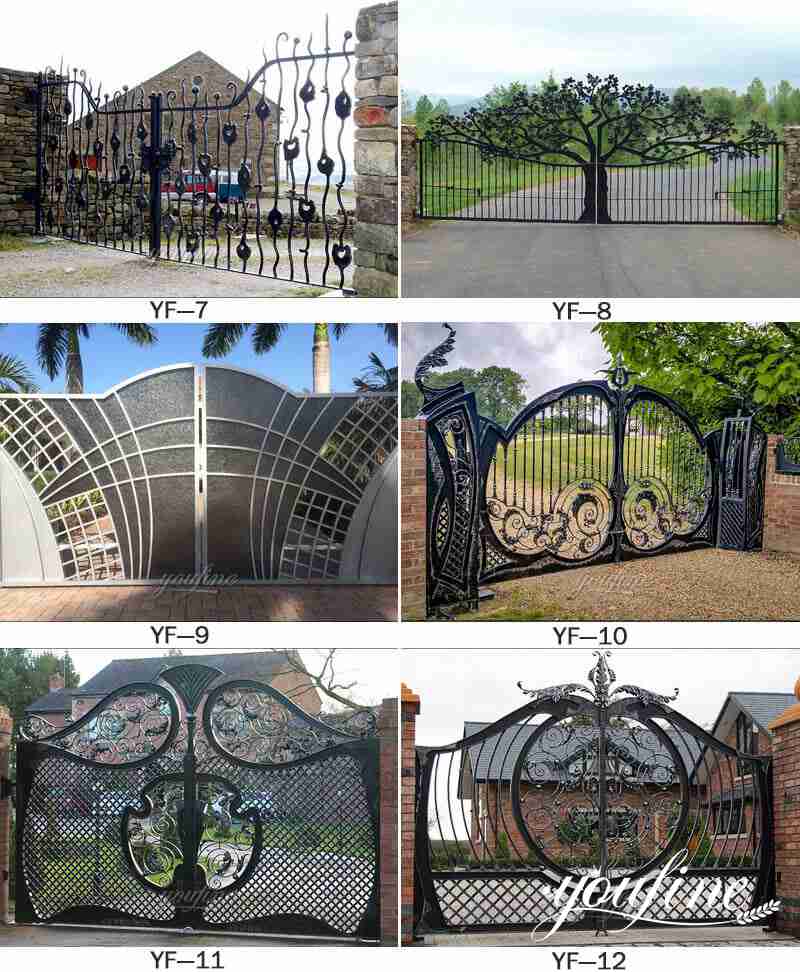 modern metal wrought iron gate-YouFine Sculpture