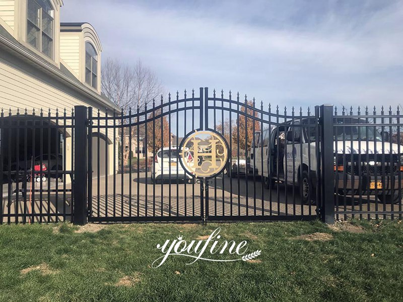modern wrought iron driveway gate for sale-YouFine Sculpture