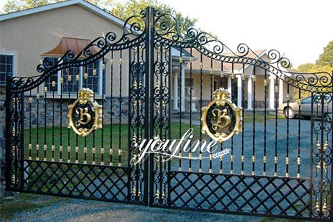 wrought iron gate for front door-YouFine Sculpture