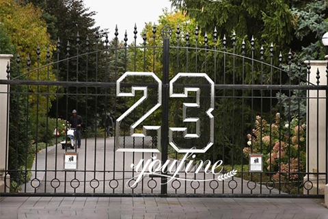 wrought iron gate for home entrance-YouFine Sculpture