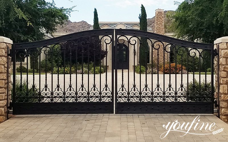 simple modern wrought iron gate-YouFine Sculpture