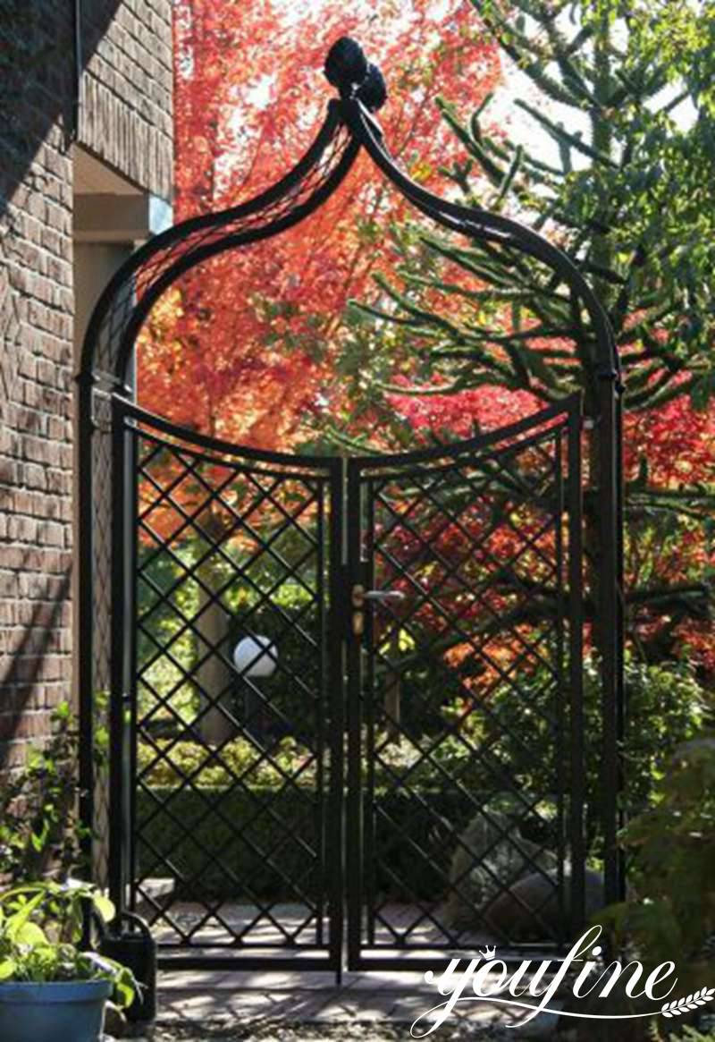 black wrought iron garden gates