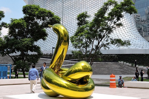 metal balloon swan sculpture-Relong Art Sculpture