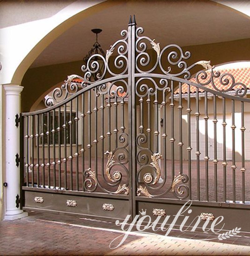 outdoor wrought iron gate -YouFine Sculpture1