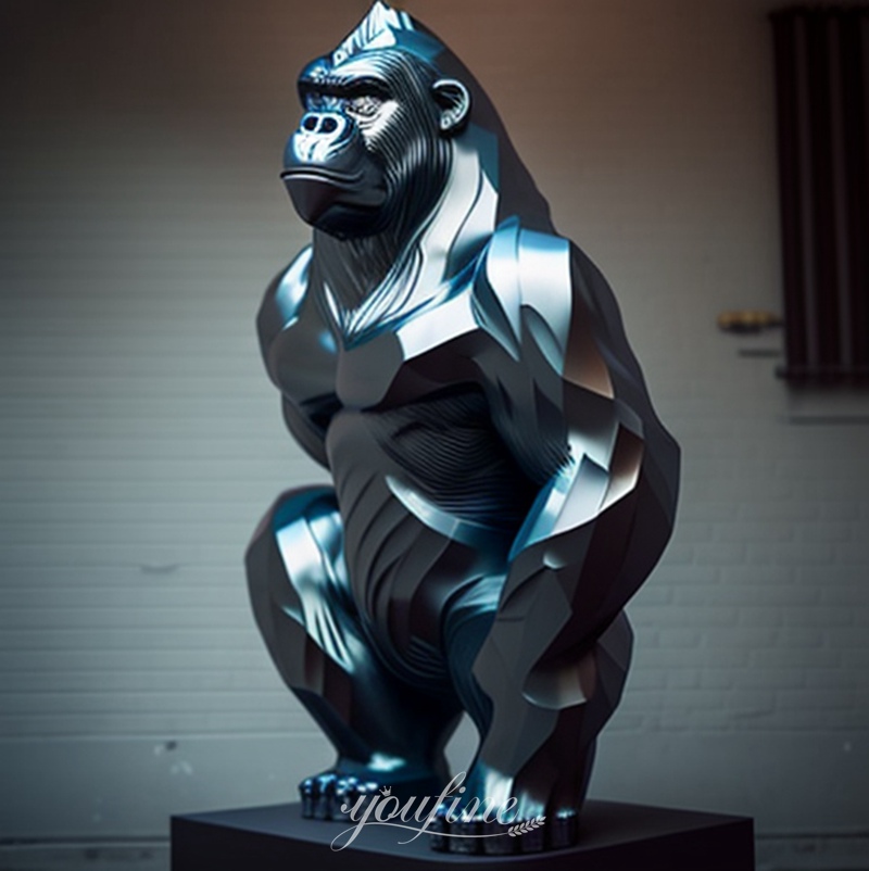 life size metal gorilla statue