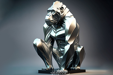 metal gprilla sculpture for sale