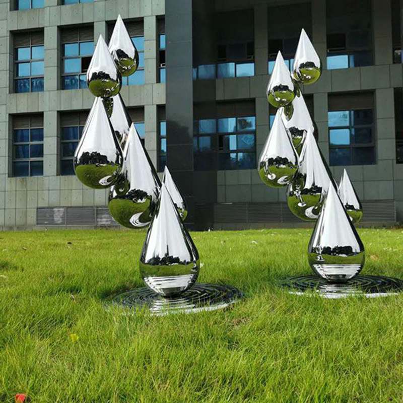 ater droplets stainless steelsculpture